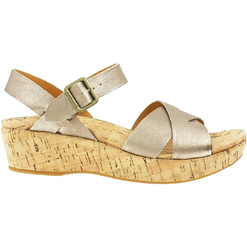 Women's Kork Ease Myrna 2.0 Soft Gold Leather Desert Boot Utility Style  