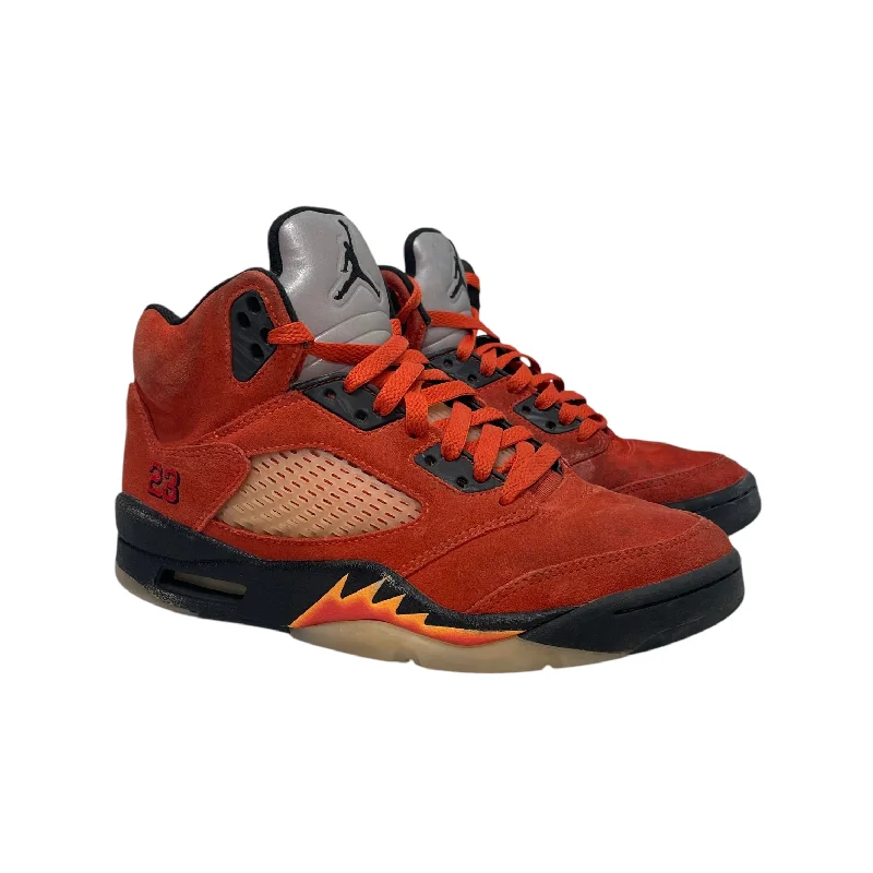 NIKE/Low-Sneakers/US 7.5/Leather/RED/Jordan 5 Moccasin Soft - Sole Style  
