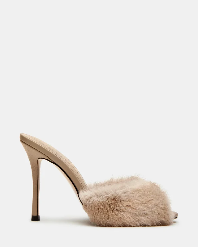 PRIYA FAUX FUR TAN Tech - Inspired Sneaker Look  