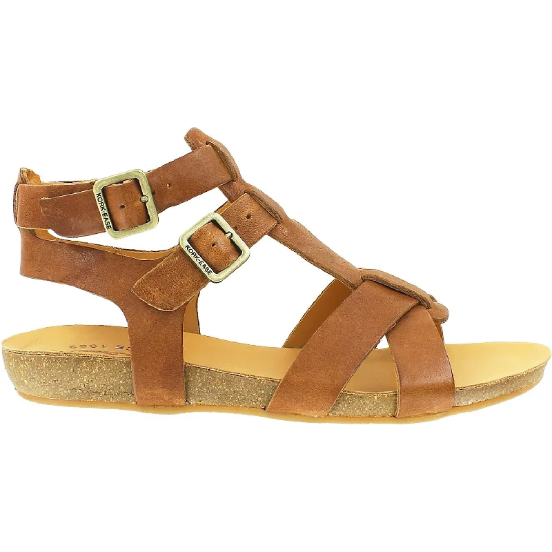 Women's Kork Ease Doughty Brown Rum Leather Single - Buckle Monk Look  