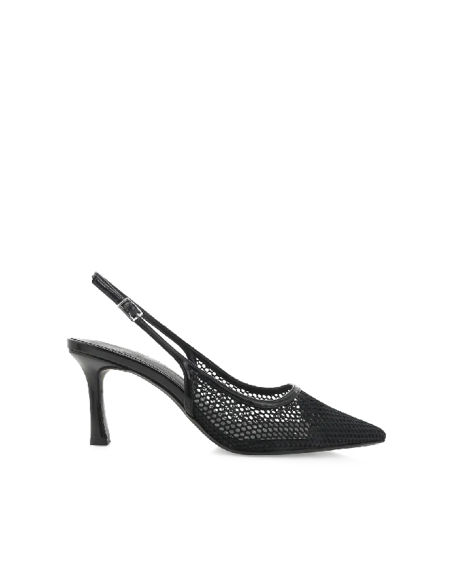 XAHIA - BLACK NET MESH Artisan - Crafted Loafer Style  