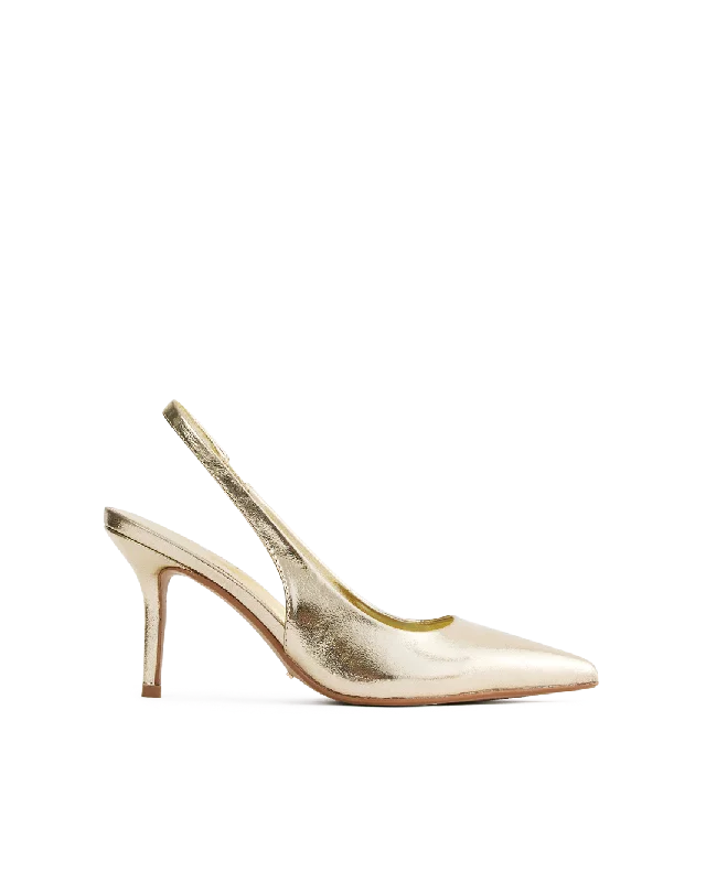 BLONDIE - GOLD METALLIC Elastic - Sided Chelsea Look  