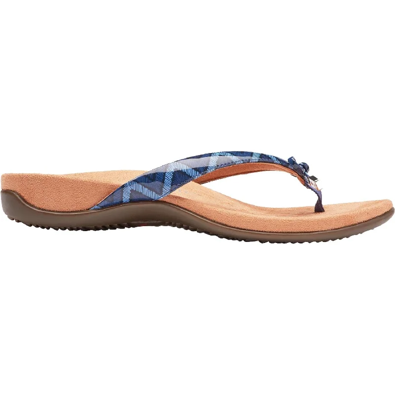 Women's Vionic Bella II Navy Chevron Synthetic Vintage Oxford Appeal 