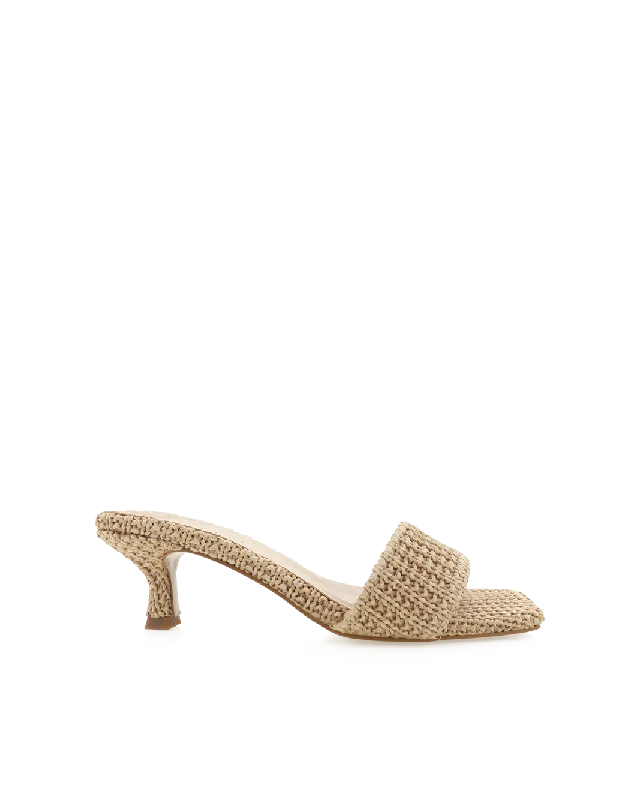 OLGA - NATURAL RAFFIA Athleisure Derby Style  