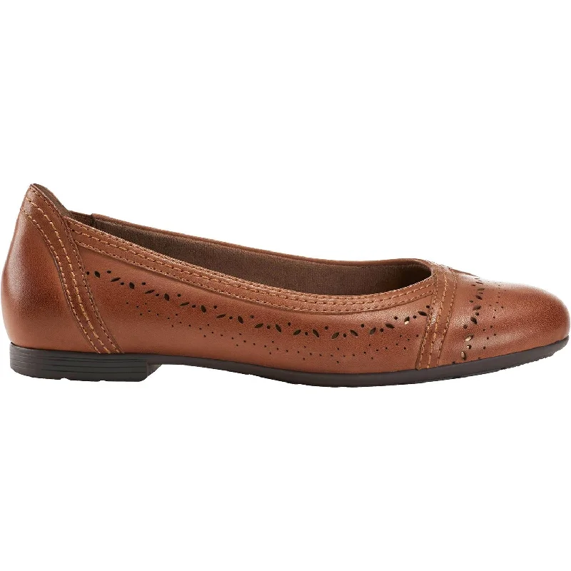 Women's Earth Nova Almond Leather Rubber - Sole Plimsoll Look  