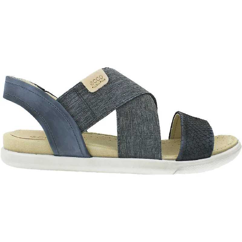 Women's Ecco Damara 2 Strap Black/Powder Leather/Elastic Elastic - Sided Chelsea Look  