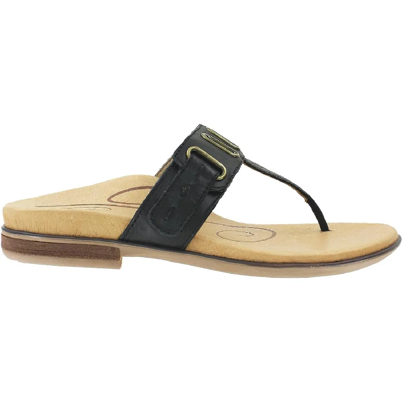 Women's Aetrex Zara Black Leather Blue Coast Loafer Aesthetic 