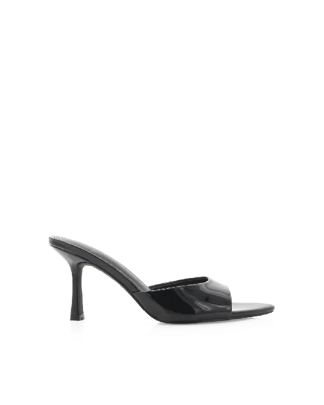XANTHE - BLACK PATENT Striped Shoe Style  