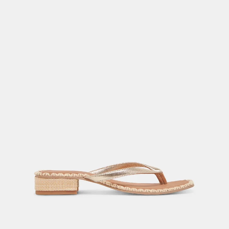 BARTY SANDALS GOLD METALLIC LEATHER Smart - Shoe Functionality Style  