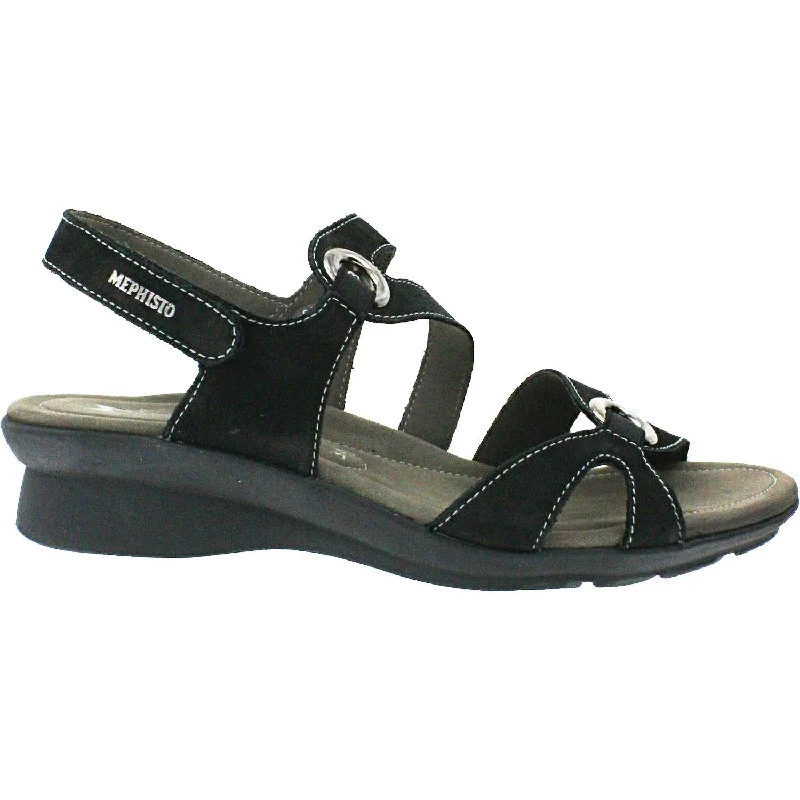 Women's Mephisto Parfolia Black Bucksoft Leather Smart - Shoe Functionality Style  