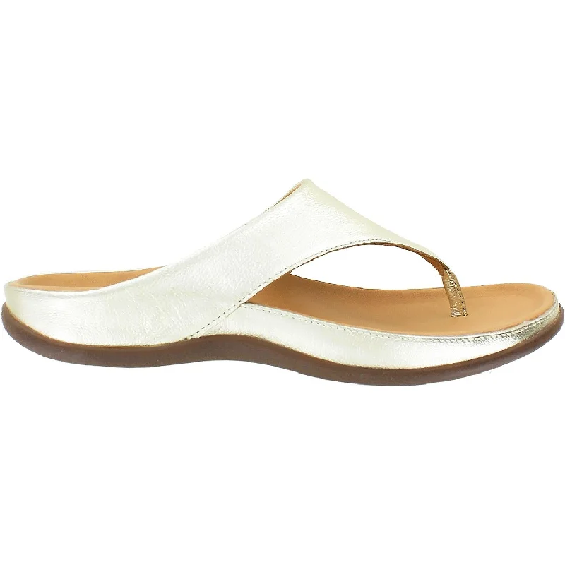 Women's Strive Maui Pale Gold Leather Athleisure Derby Style  