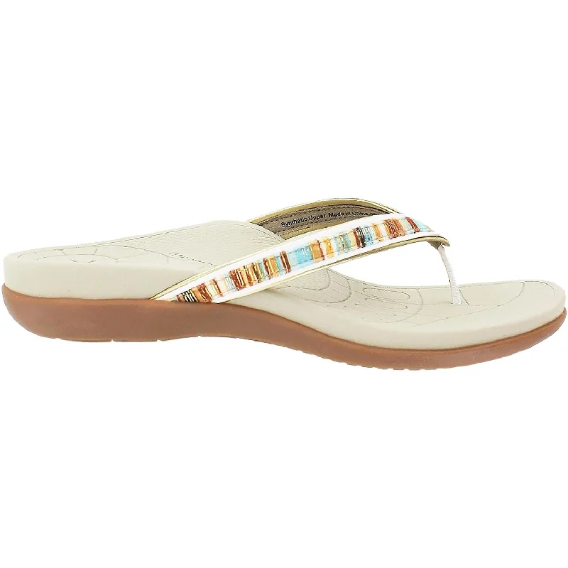 Women's Aetrex Gwen White Synthetic Retro Plimsoll Style  