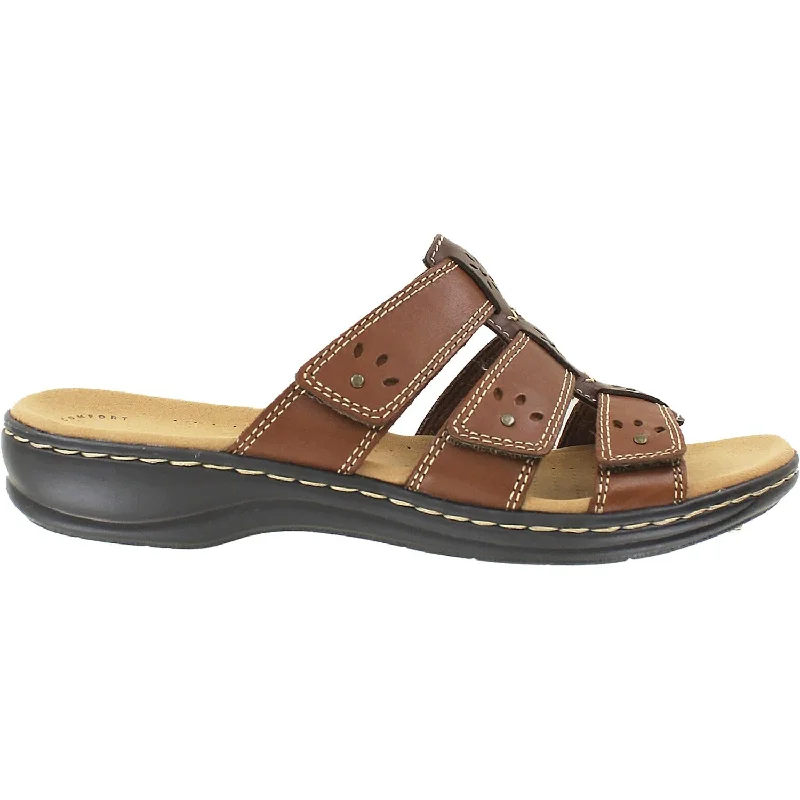 Women's Clarks Leisa Spring Brown Multi Leather Minimalist Sneaker Style  