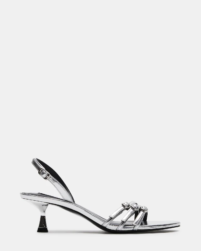 RAPTURE SILVER LEATHER Edwardian Shoe Look  