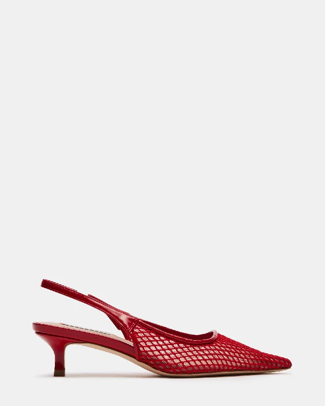 KARI MESH RED Monochromatic Shoe Look  
