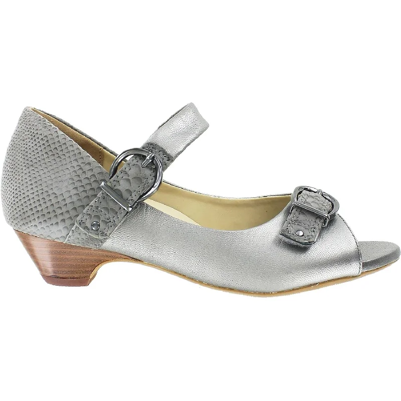 Women's Ziera Isla Charcoal Snake Leather Rubber - Sole Plimsoll Look  