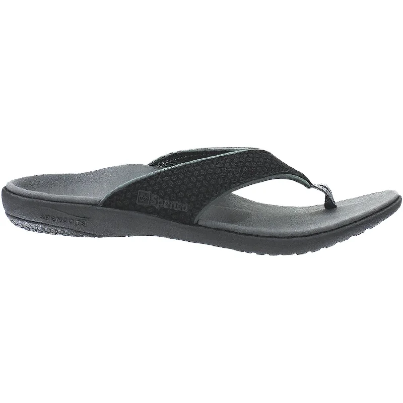 Women's Spenco Yumi Patterned Onyx Synthetic Nubuck Strap - Up Sandal Resort Style  