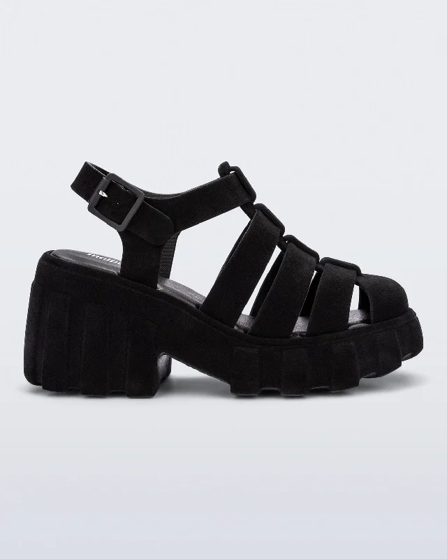 Megan Platform in Black Velvet from Melissa Tailored Oxford Style 