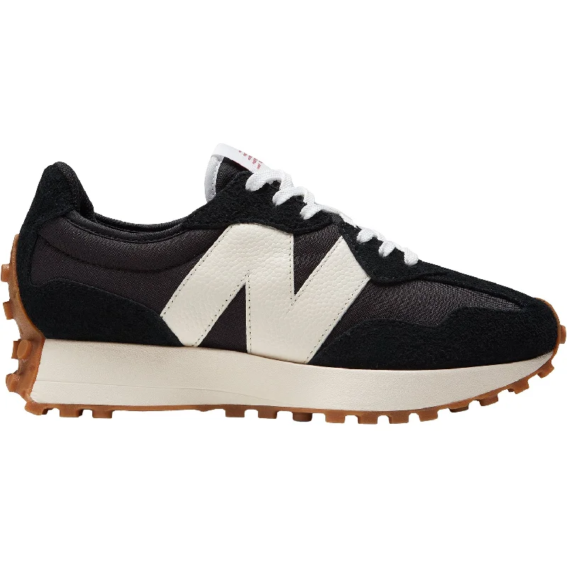 Women's New Balance WS327BL Black/White Suede Paisley Print Shoe Design  