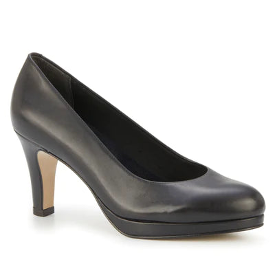 Payton: Black Leather I Walking Cradle Tailored Oxford Style 