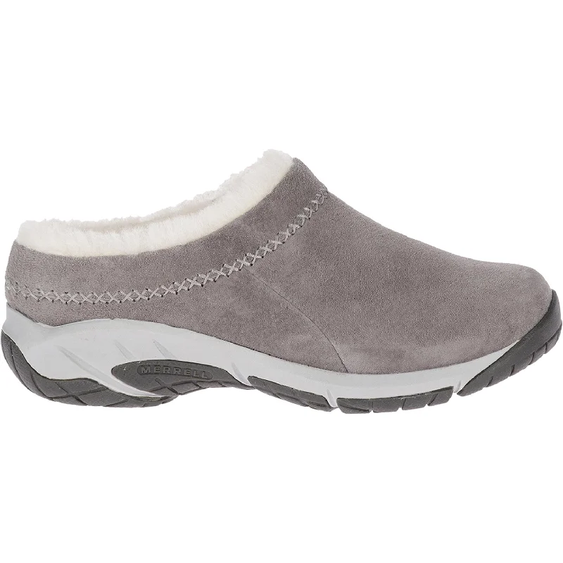 Women's Merrell Encore Ice 4 Charcoal Suede Blue Coast Loafer Aesthetic 