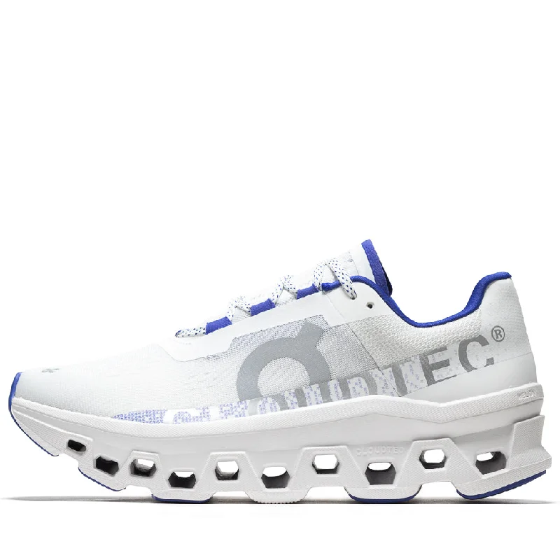 On Cloudmonster - White/Indigo Victorian - Era Boot Style  