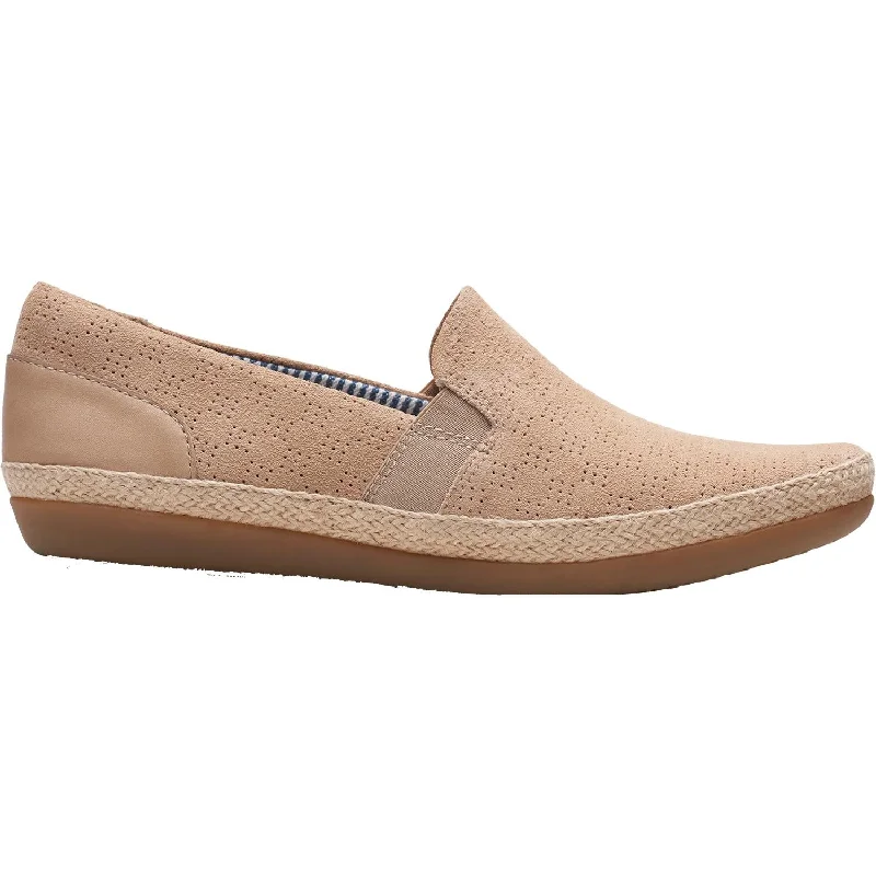 Women's Clarks Danelly Rae Sand Suede Combat - Inspired Military Boot Look  