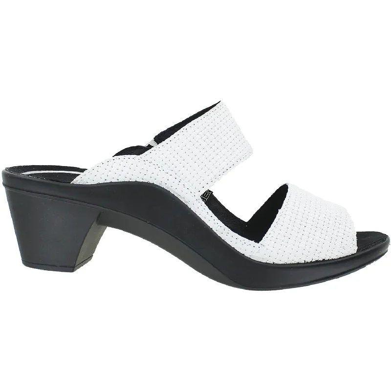 Women's Romika Mokassetta 315 White Leather Business Monk Strap Style  