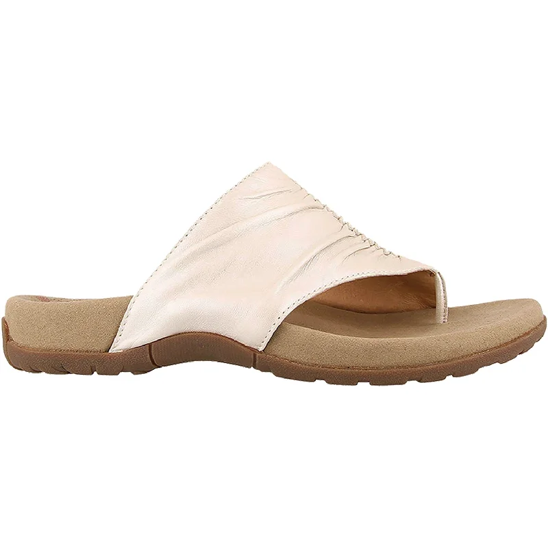 Women's Taos Gift 2 White Pearl Leather Leather Driving Shoe Style  