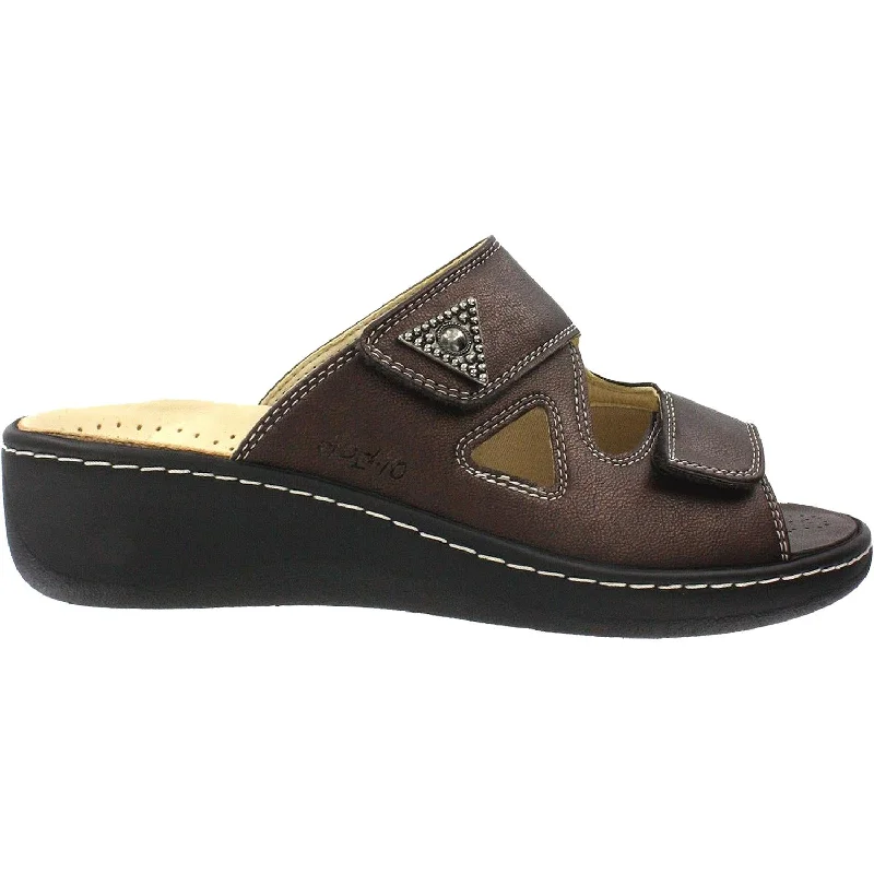 Women's Fidelio Hallux Fabia Bunion Relief 33-709 Metallic Brown Leather Tassel Driving Shoe Look 