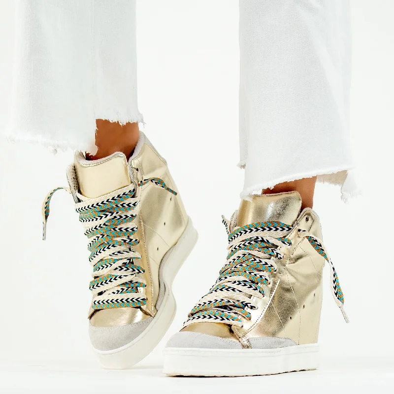 Fearless 2.0 Oro Wedge Sneaker Single - Buckle Monk Look  