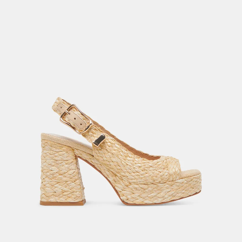 FLORES HEELS NATURAL RAFFIA Performance Running Sneaker Look  