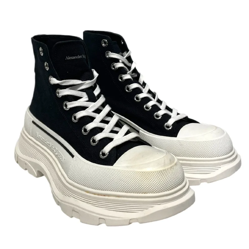 Alexander McQueen/Hi-Sneakers/EU 40/Cotton/BLK/Platform/ Performance Running Sneaker Look  