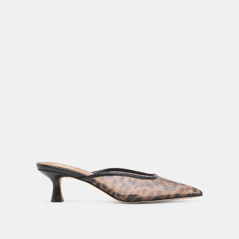 CLEO HEELS DK LEOPARD MESH Paisley Print Shoe Design  