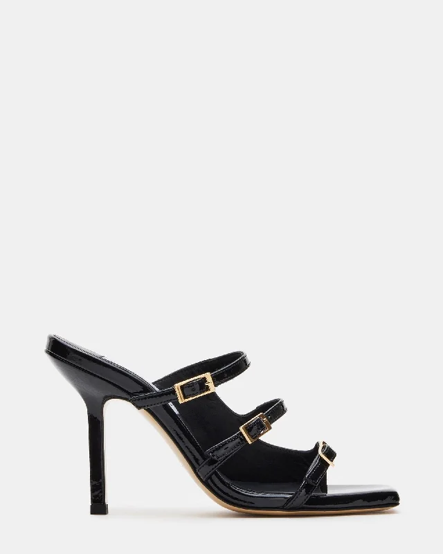 OPULENT BLACK LEATHER Inflatable Shoe Look 