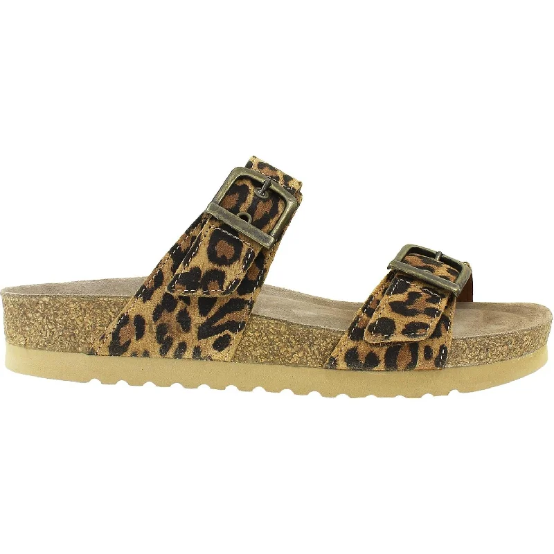 Women's Taos Maximo Tan Leopard Suede Upcycled Shoe Look  
