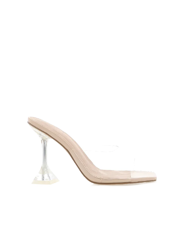 CALIX - NUDE PATENT Art Deco - Inspired Shoe Look  