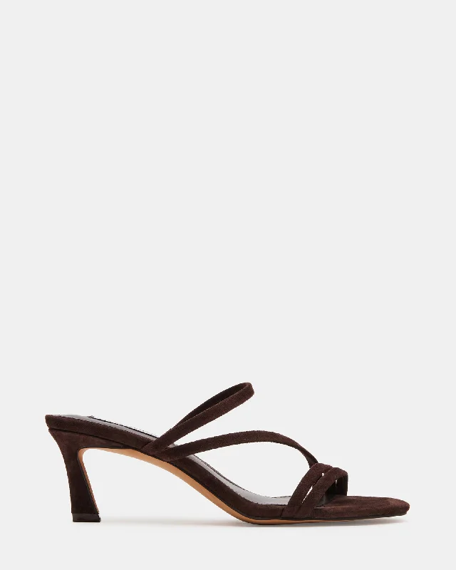 LAMORA CHOCOLATE BROWN SUEDE Moccasin Soft - Sole Style  