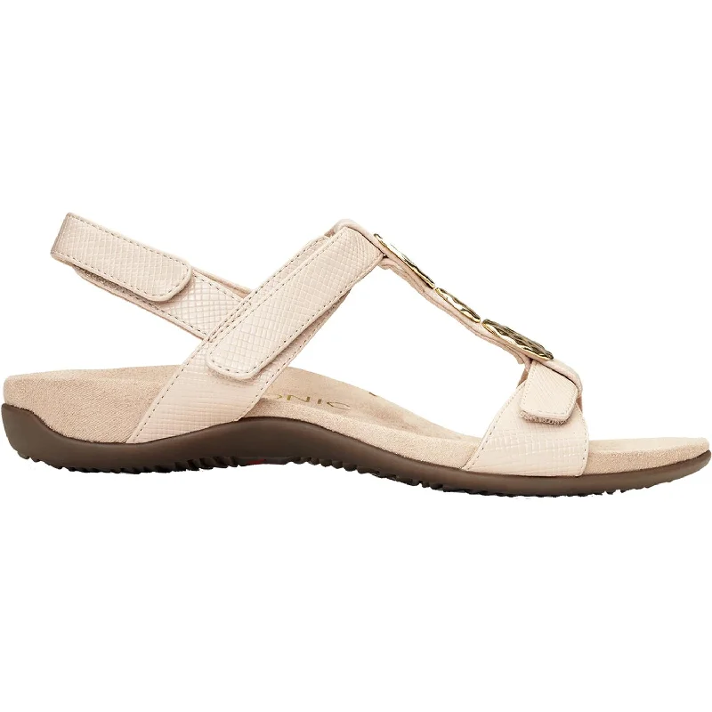 Women's Vionic Farra Lizard Nude Faux Leather Tech - Inspired Sneaker Look  