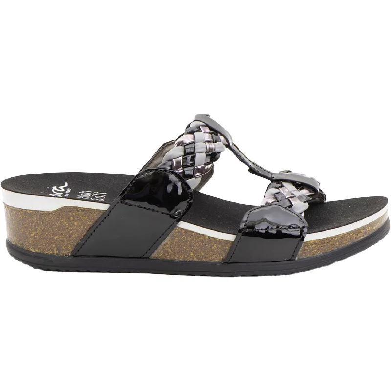 Women's Ara Nashville Black Leather Striped Shoe Style  