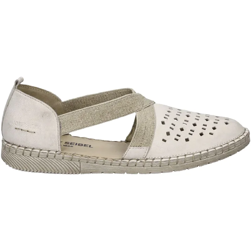 Women's Josef Seibel Sofie 44 Off White Leather Single - Buckle Monk Look  