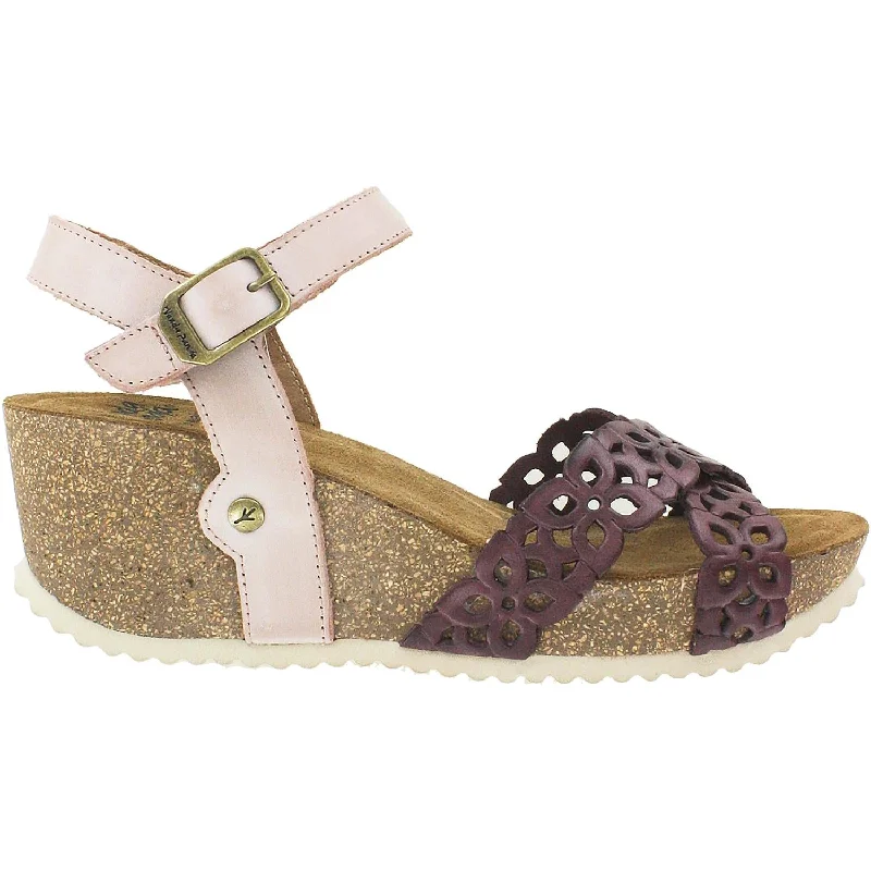 Women's Wanda Panda Evita Berenjena Purple/Mauve Leather Glow - in - the - Dark Shoe Design  