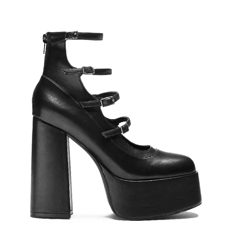 Gurren Strappy Platform Heels Art Deco - Inspired Shoe Look  