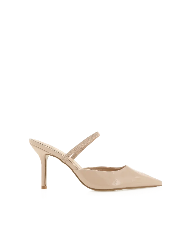 KODA - NUDE PATENT Elastic - Sided Chelsea Look  