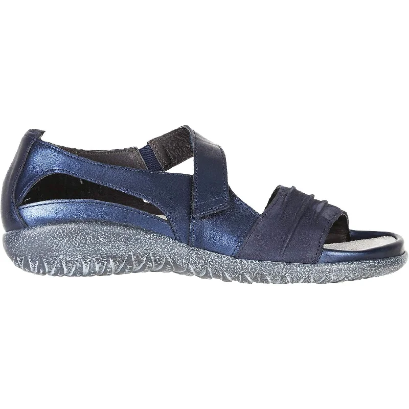 Women's Naot Papaki Polar Sea/Navy Velvet Leather/Nubuck Vintage Oxford Appeal 