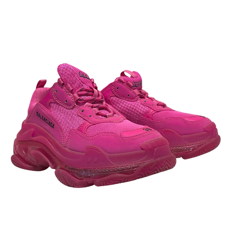 BALENCIAGA/Low-Sneakers/US 8/PNK/TRIPPLE S Buckle -