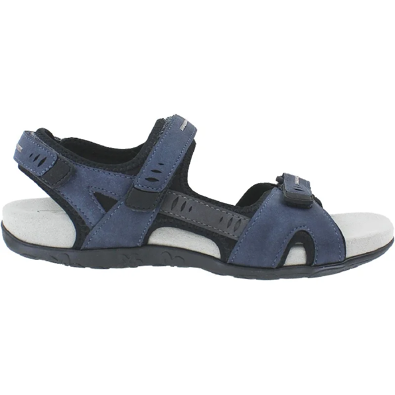 Women's Aetrex Bree Blue/Grey Synthetic Striped Shoe Style  