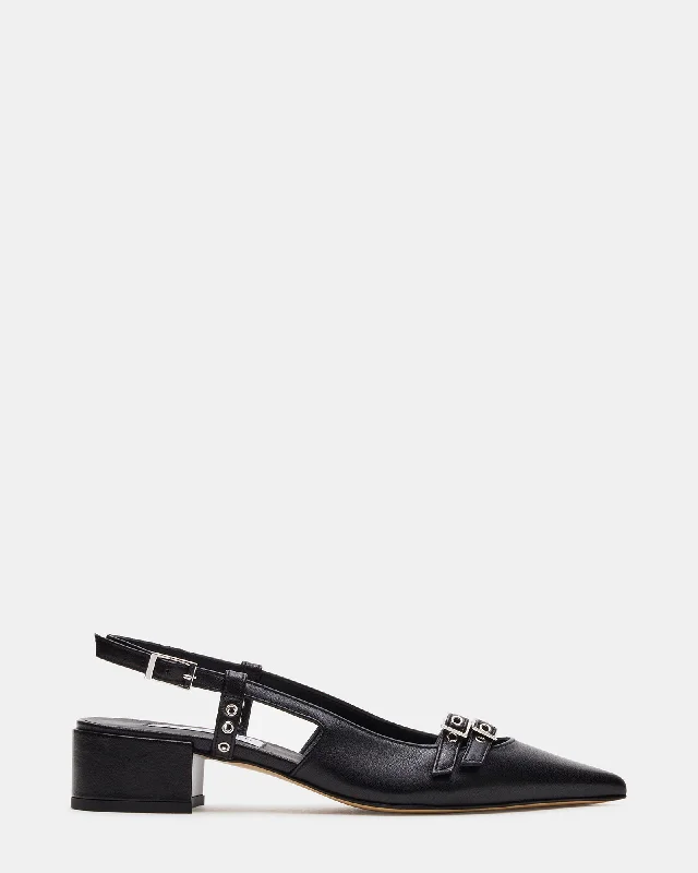 MODISH BLACK LEATHER Ivy League - Inspired Derby Look 