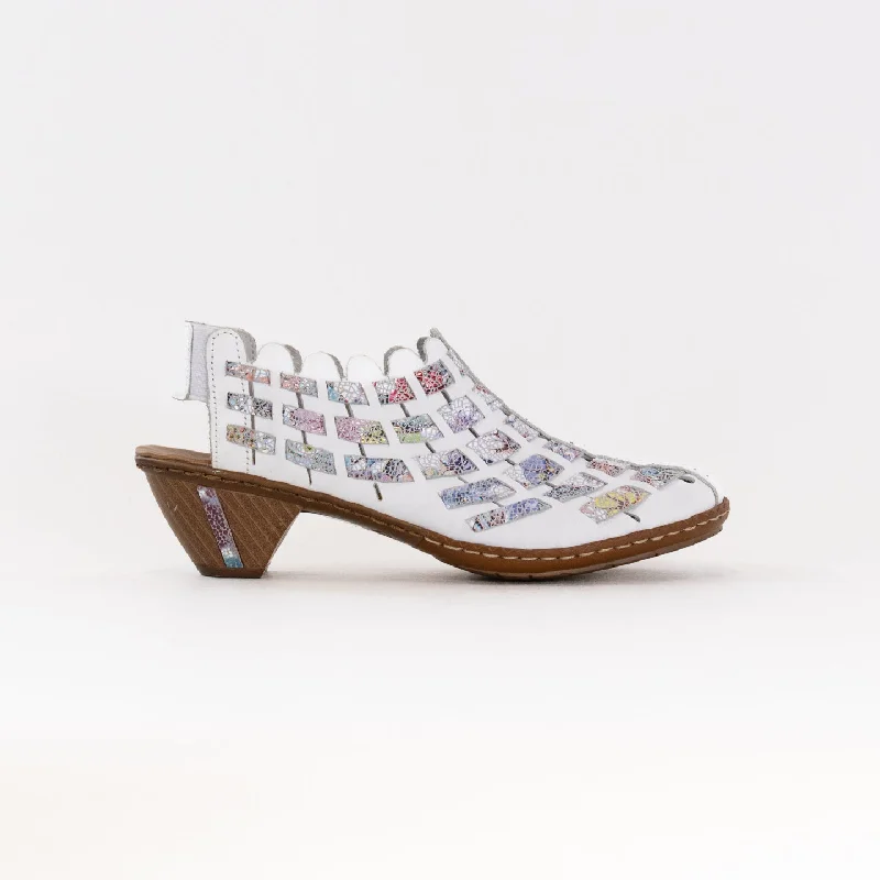 Rieker Sina 78 (Women's) - White British Gentleman Oxford Style  