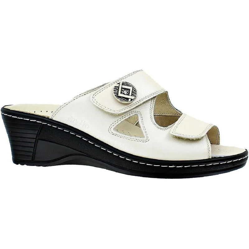Women's Fidelio Sophie Hallux Galant Bunion Relief 48-4005 Porcelain Leather Elastic - Sided Chelsea Look  